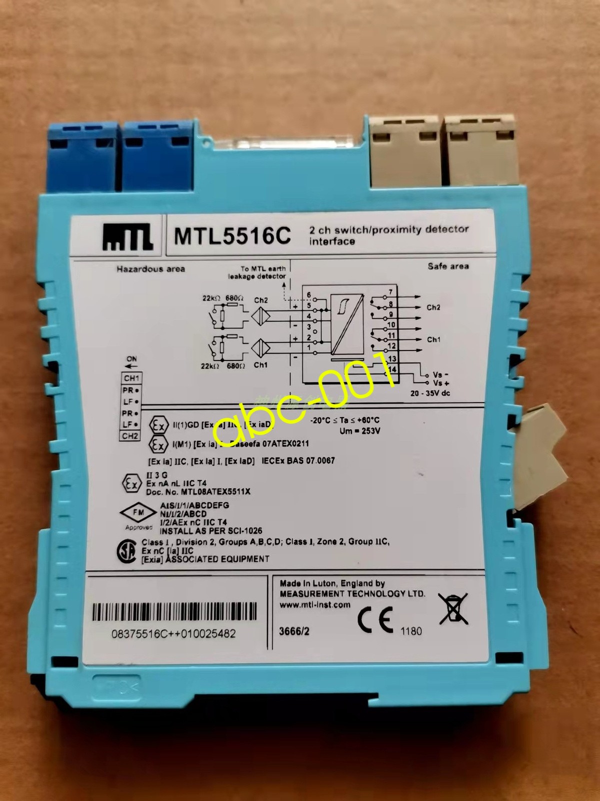 1pcs MTL Switch Input Isolation Barrier MTL5516C Safety Barrier Spot