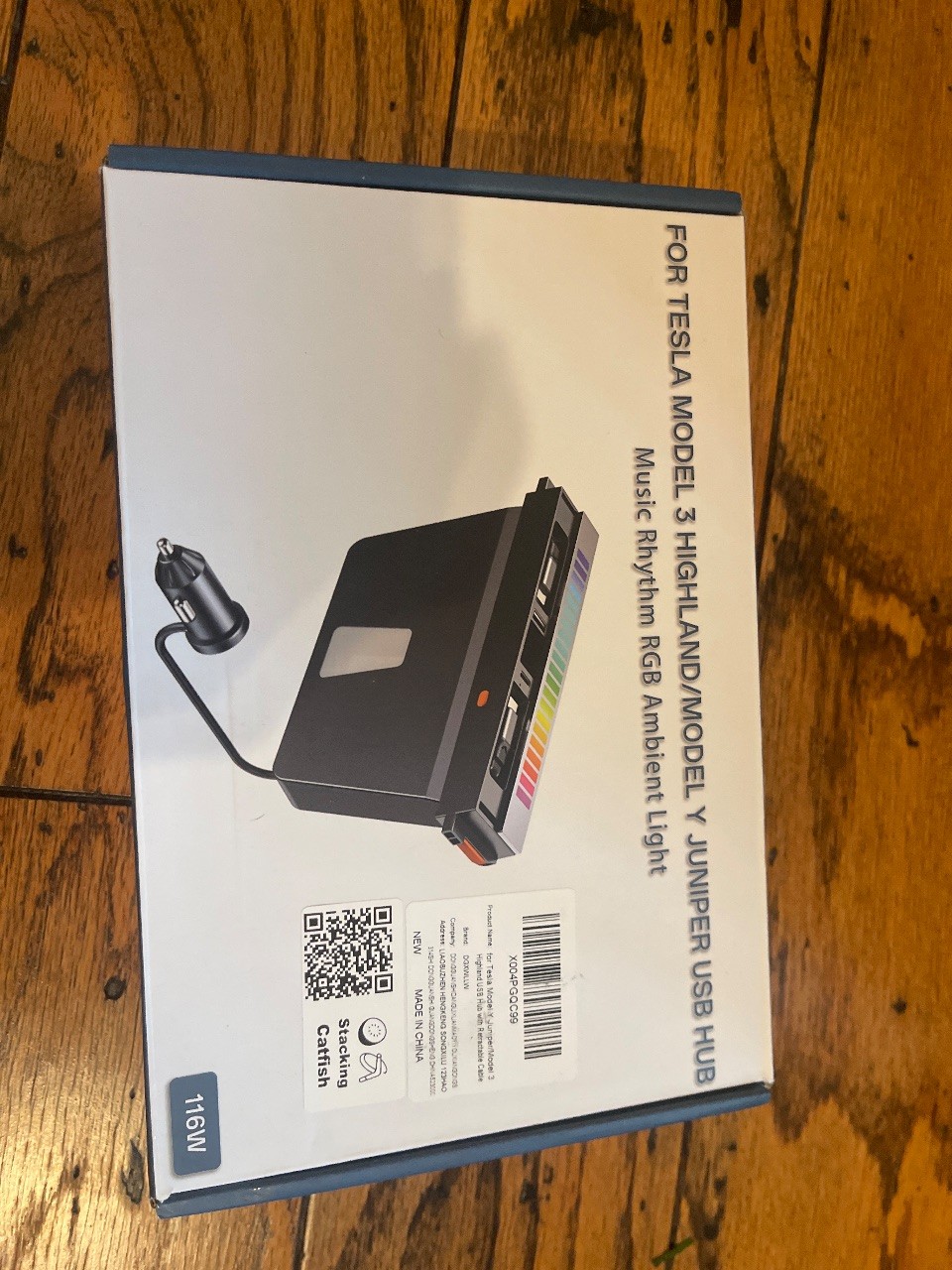 DGXWLLW Tesla Model Y Model 3 USB Hub 116W Dual Type-C RGB