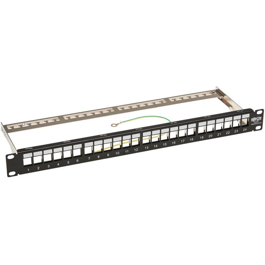 Tripp Lite 24-Port 1U Rack-Mount Shielded Blank Keystone/Multimedia Patch Panel