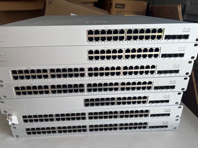 Lot 5x Cisco Meraki MS250-48FP - UNCLAIMED/TESTED 48 Port POE Mint 