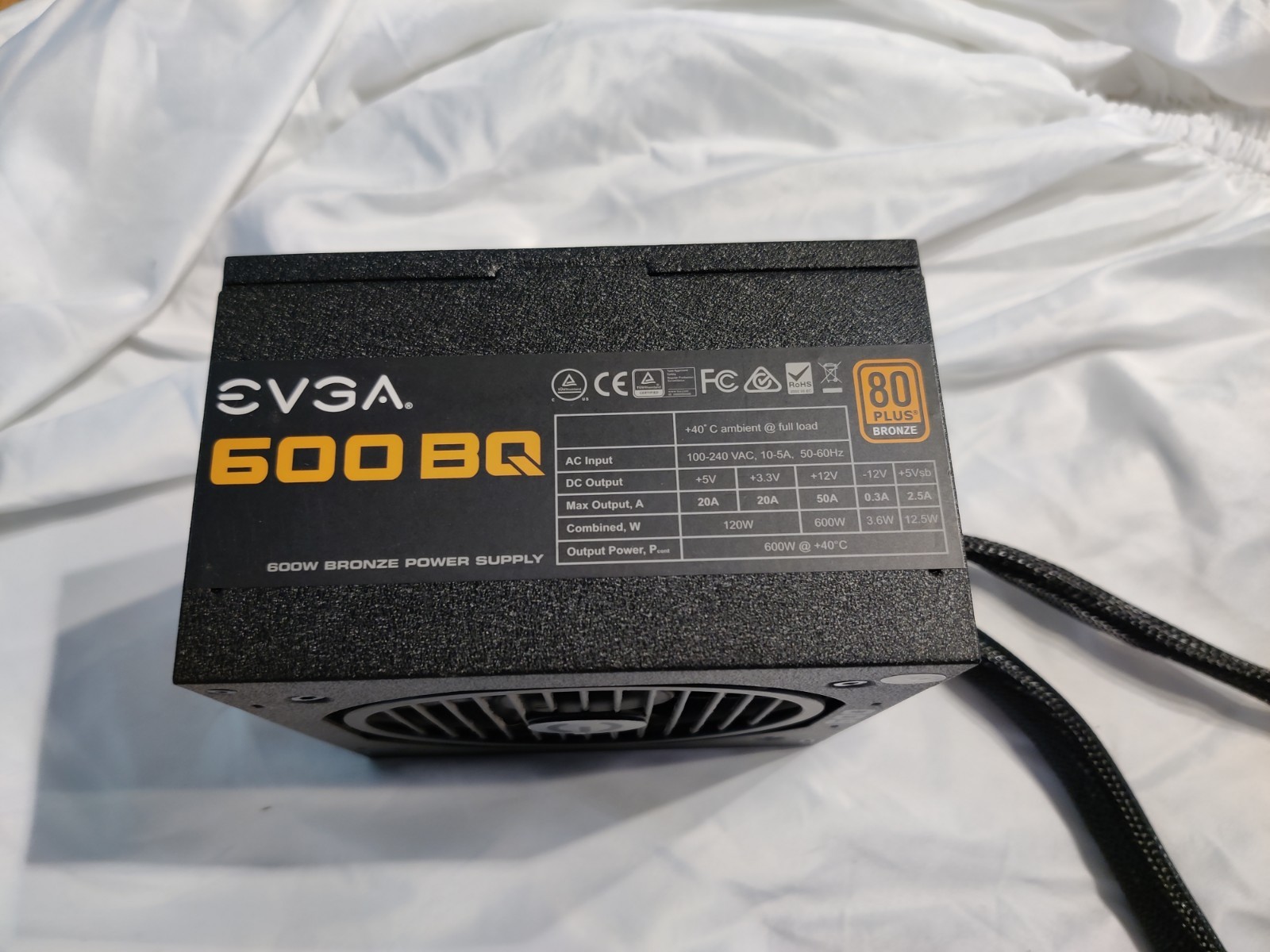 EVGA 600BQ 80+ Bronze 600W Semi Modular FDB Power Supply *READ*