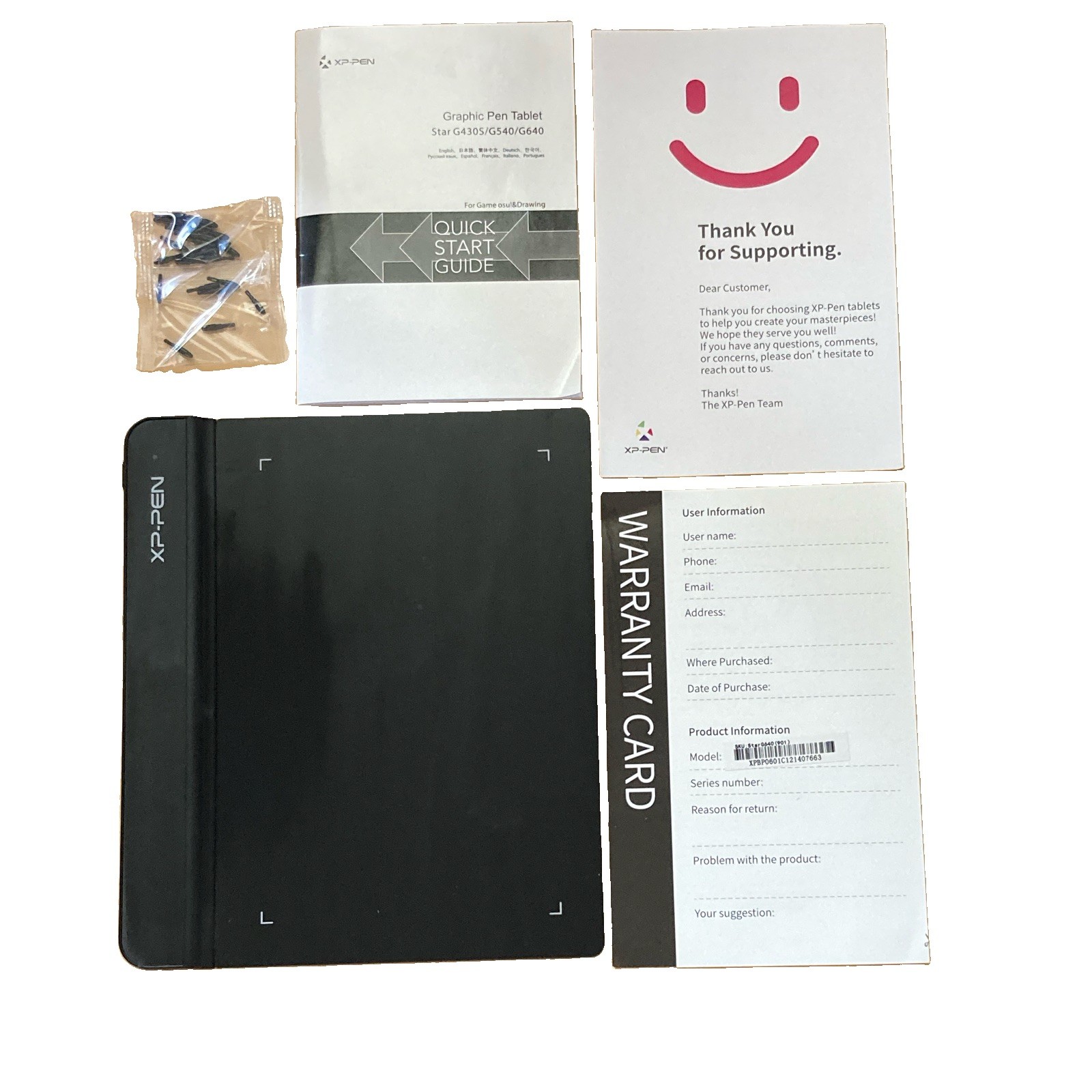 XP-PEN Star G640 Graphics Tablet, USB Connectivity Drawing Pen Tablet