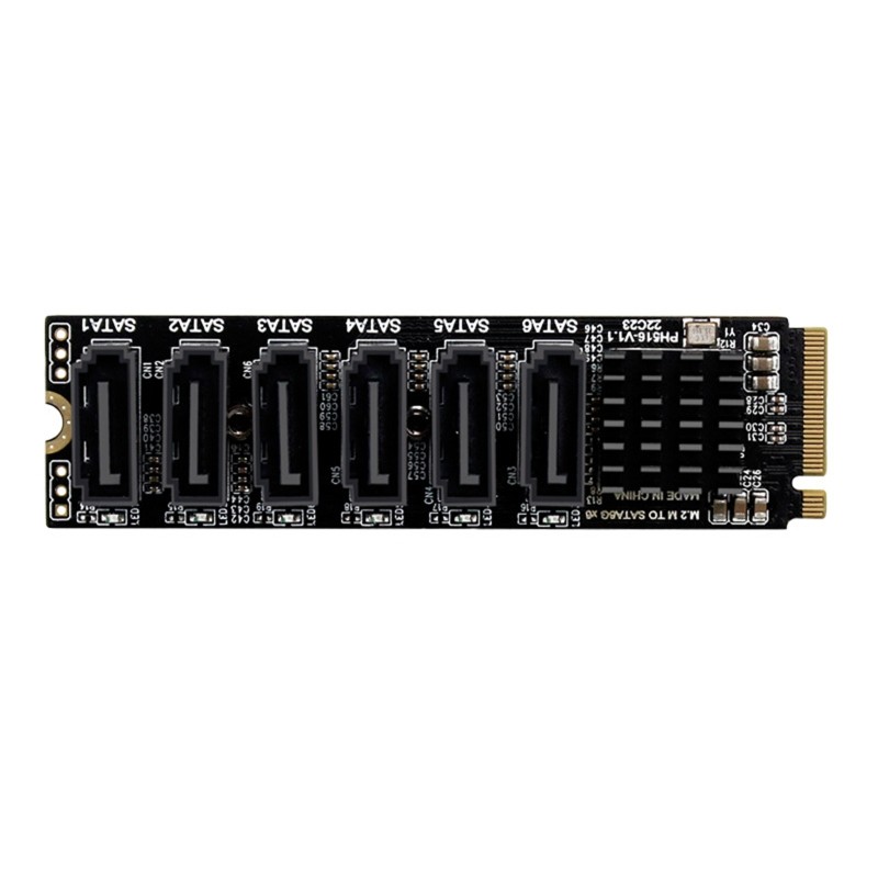 Internal 6 Port III 6GB/S Pci-E Controller Card for Desktop Support SSD