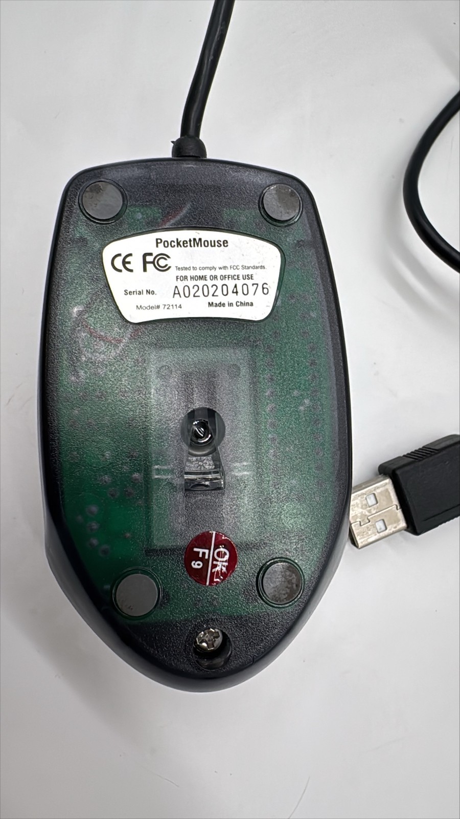 Kensington PocketMouse Compact Portable Mini USB Mouse Smooth Tracking
