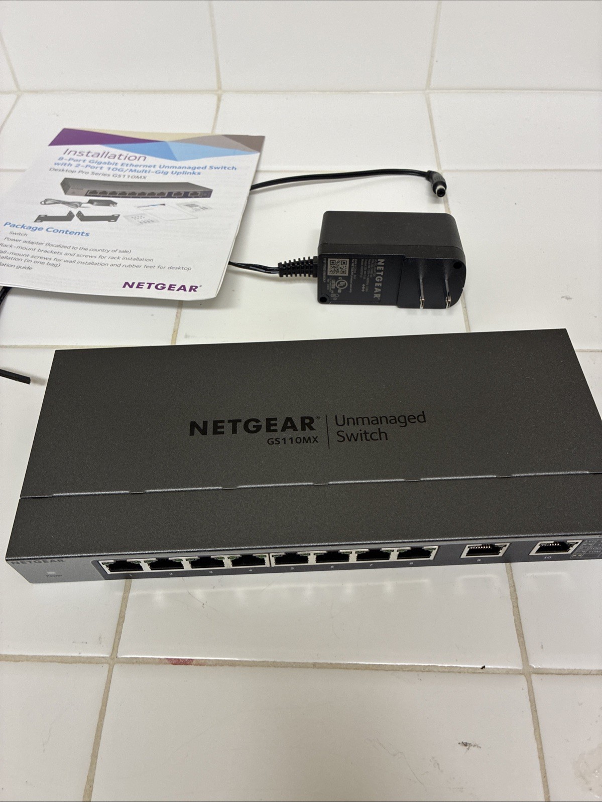 NETGEAR GS110MX Ethernet Switch, 10 Port