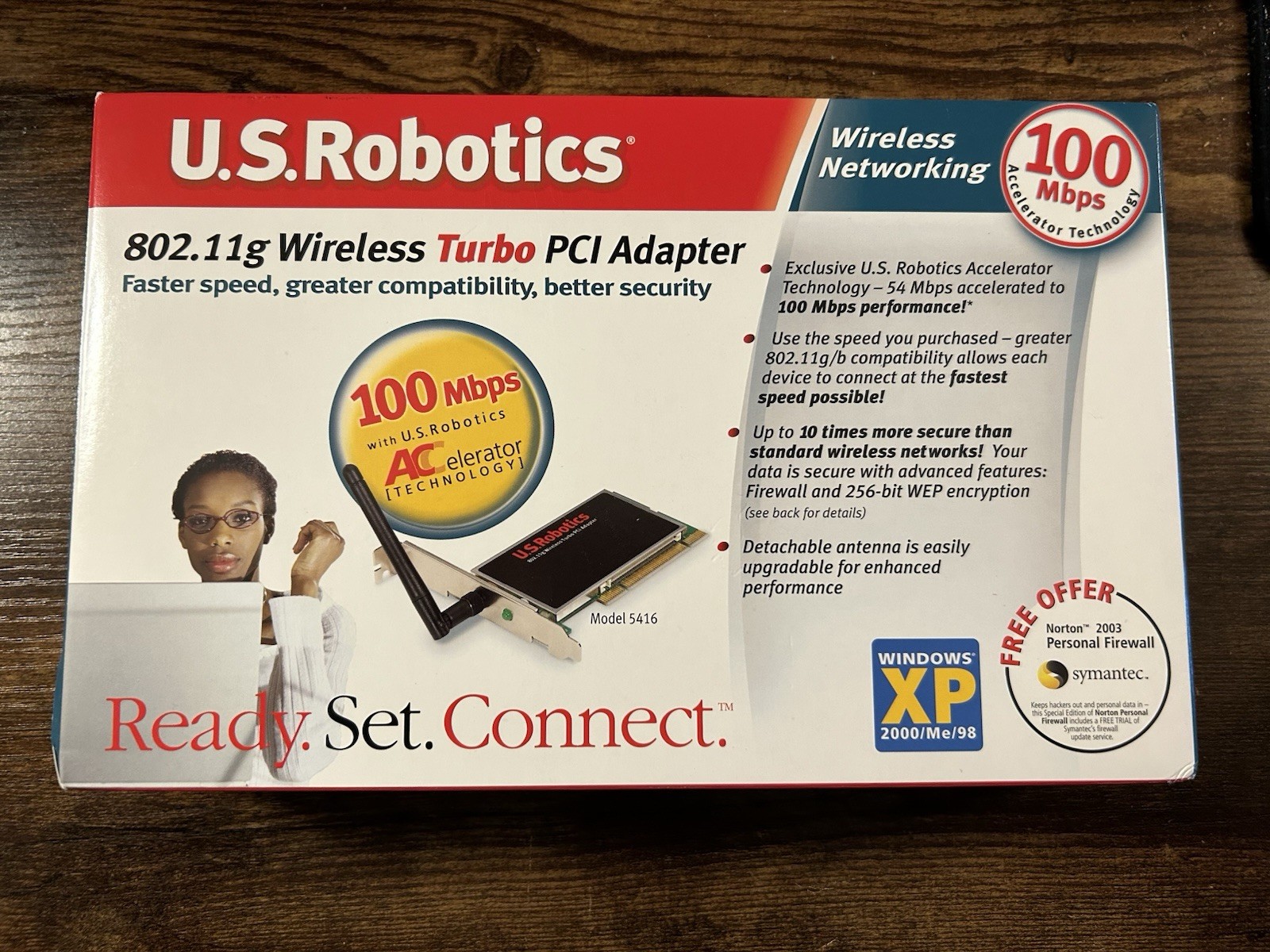 U.S. Robotics Wireless PCI Adapter USR5416 100 Mbps IEEE 802.11g PCI Card