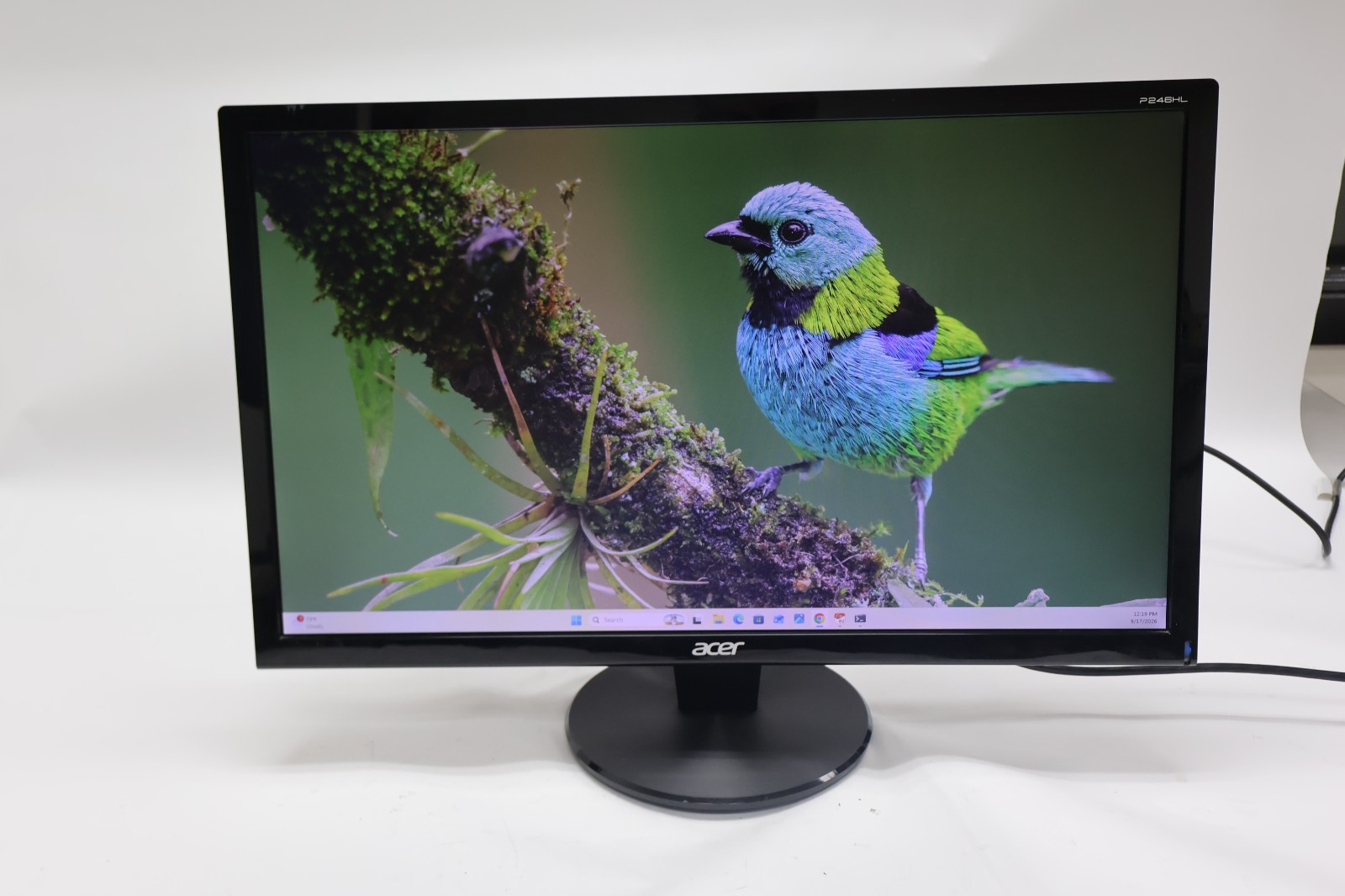 Acer P246HL Abd 24" 1080p FHD LED LCD Monitor w/ Power & VGA Cable - Used