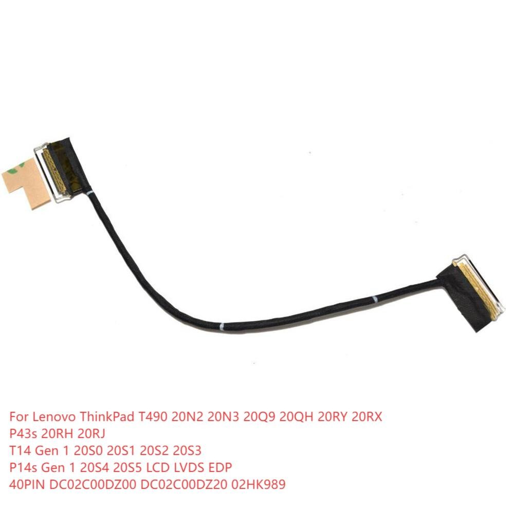 40pin LVDS EDP Screen Cable Touch For Lenovo ThinkPad T14 Gen 1 20S0 20S1 