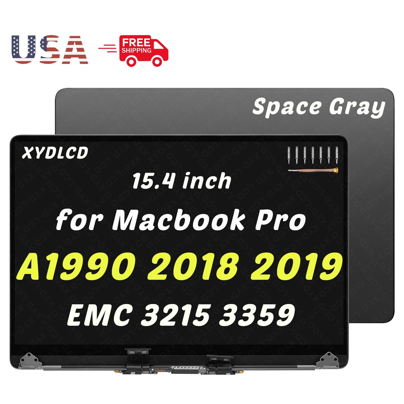 for MacBook Pro A1990 EMC 3359 3215 LCD Screen Replacement 661-10356 661-10355