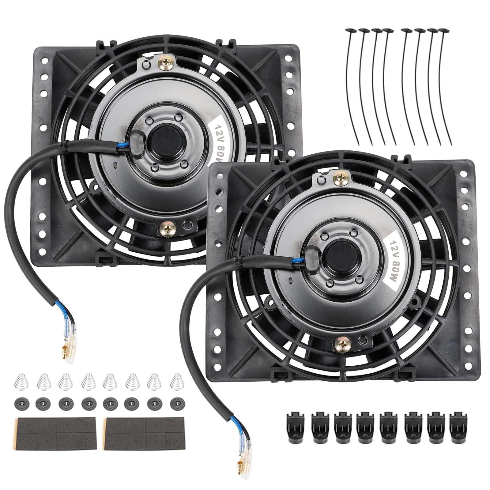 Universal 6" Electric Radiator Cooling Fans - Dual Pack for Enhanced Performance