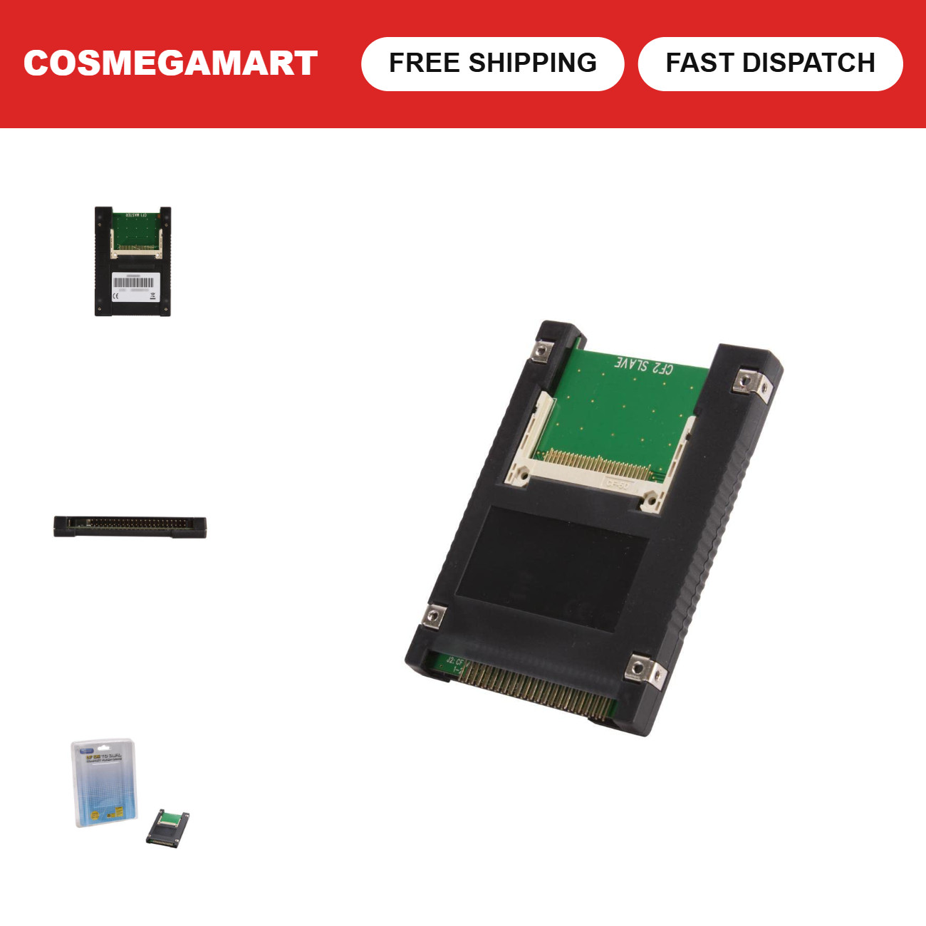 Compact Flash CF to 44 Pin IDE/PATA Adapter Enclosure for 2.5" Drives - Black