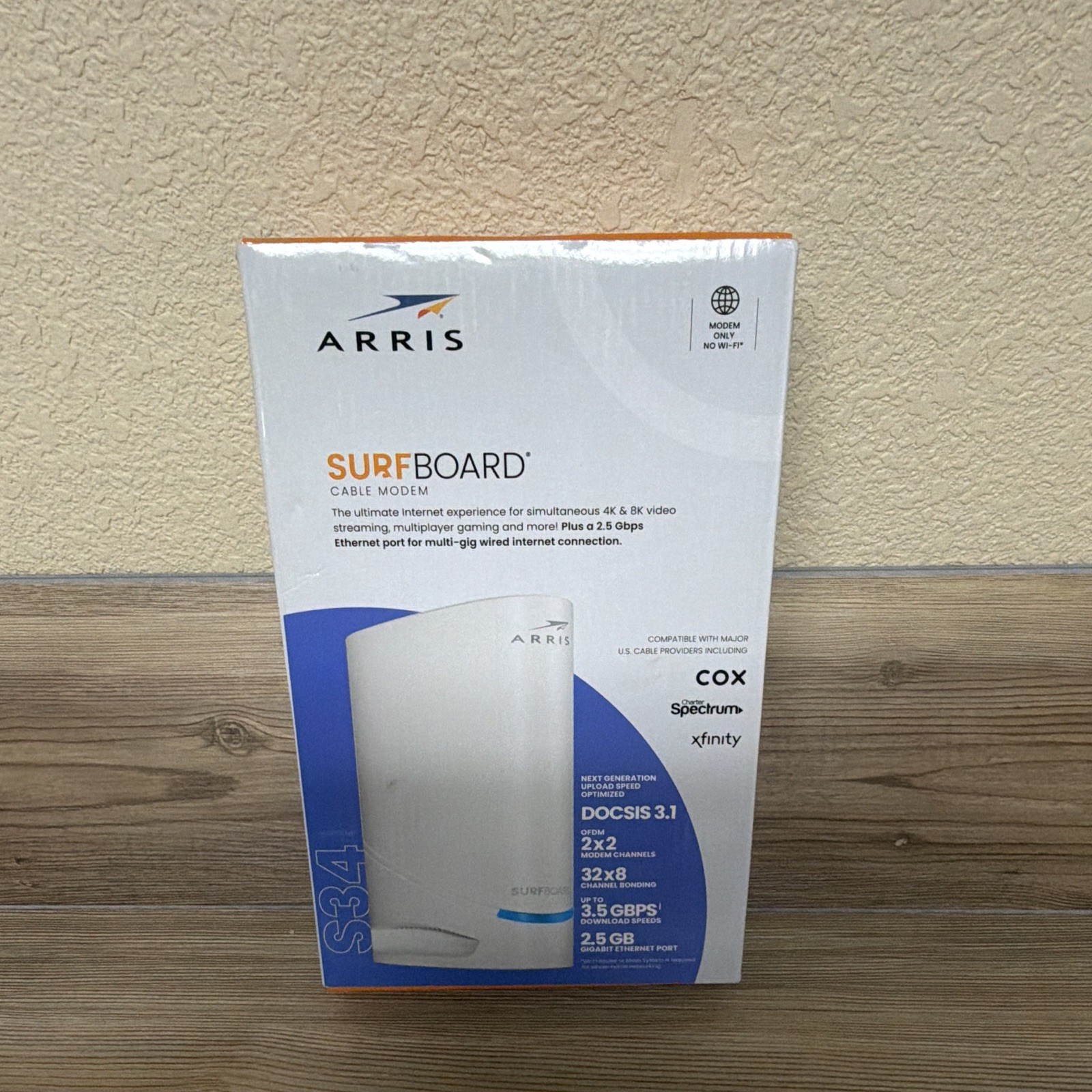 ARRIS S34 Surfboard DOCSIS 3.1 Multi-Gigabit Cable Modem, 3.5 GBPS