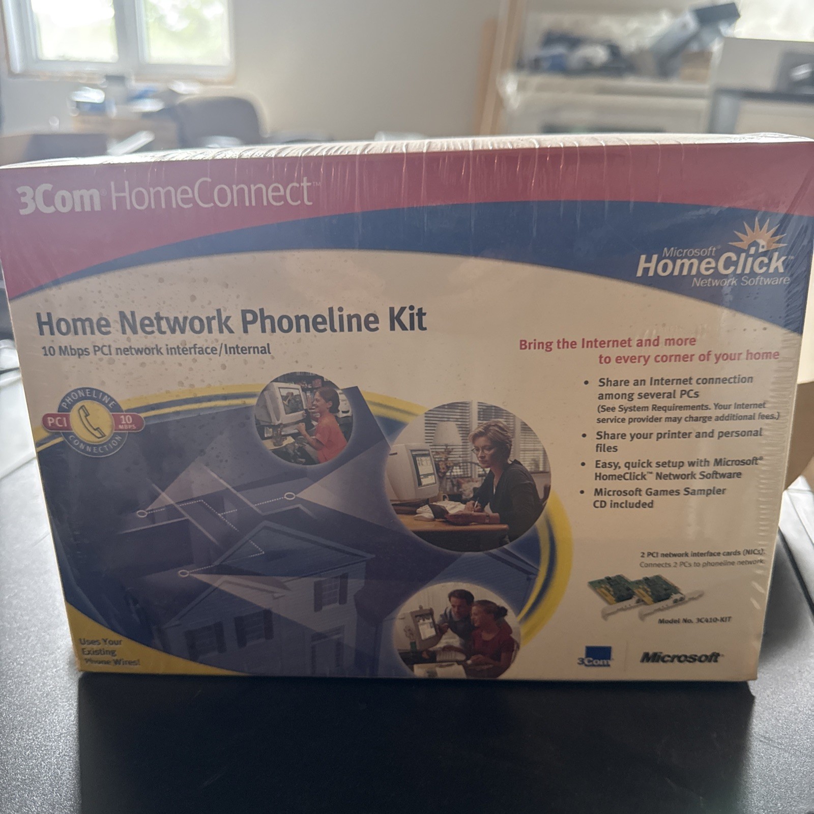 3Com 3C410-KIT Home Connect Home Network Phoneline Kit NEW