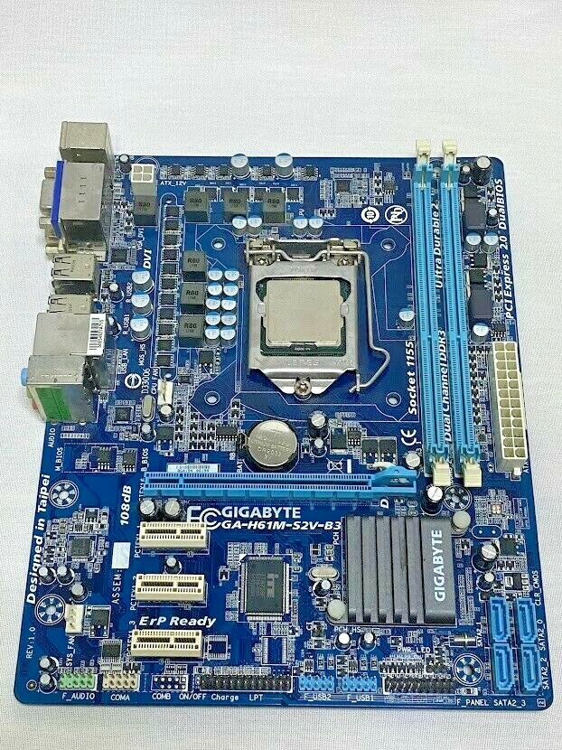 Gigabyte GA-H61M-S2V-B3 rev1.0,Intel Motherboard CPU intel core i3 