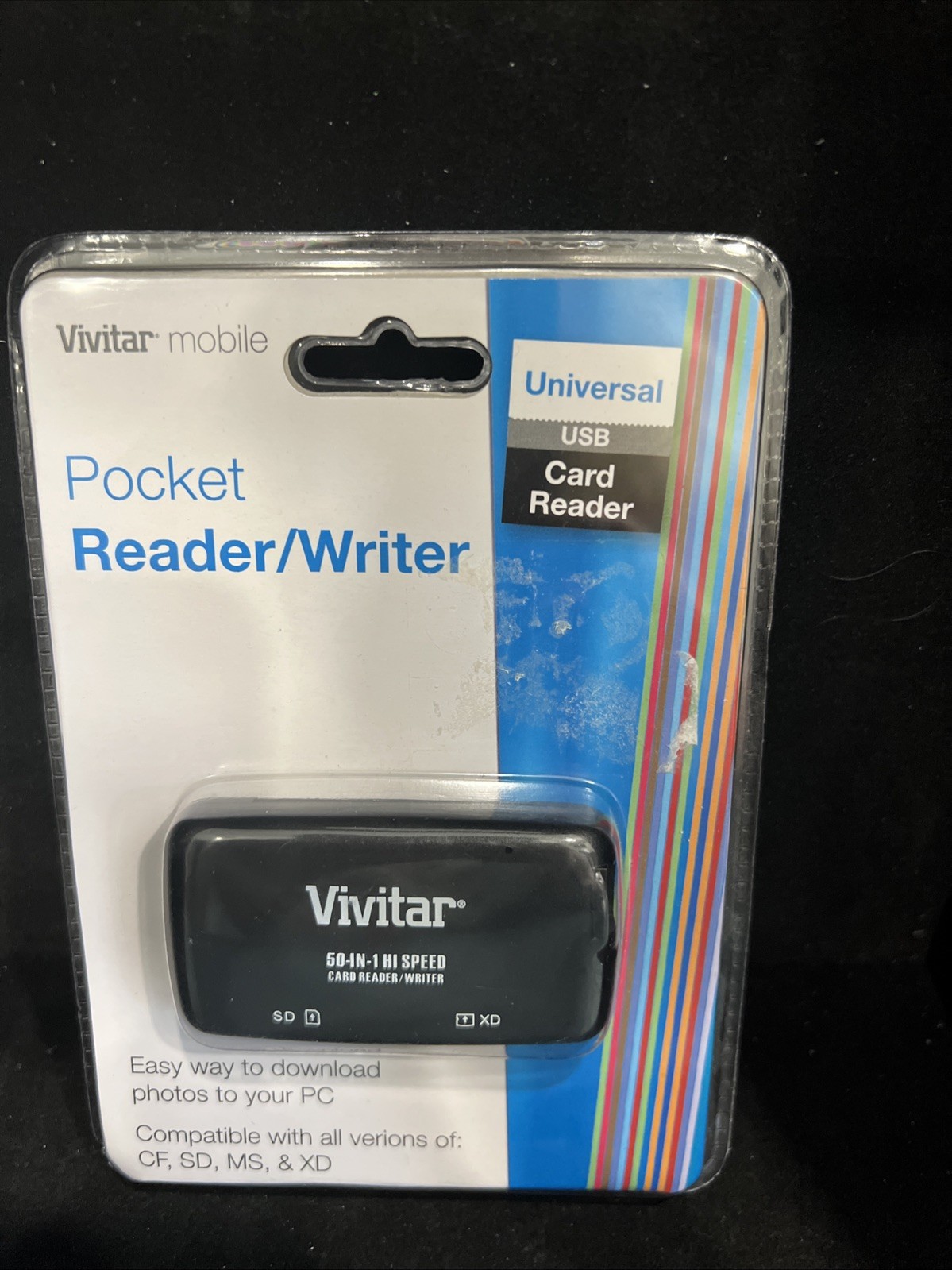 Vivitar 50-In-1 Universal Memory Card USB Reader Hi-Speed CF, SD, MS, XD