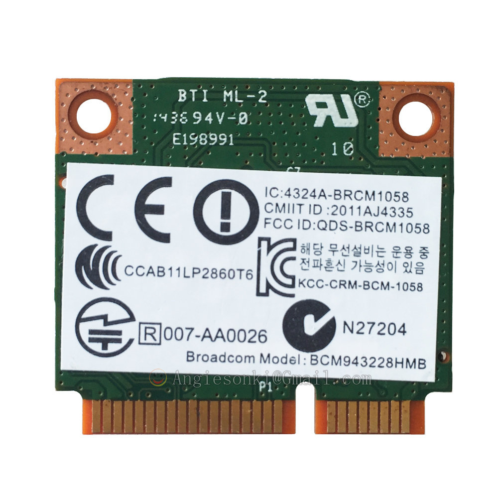 HP 718451-001 BCM943228HMB 300M WiFi Bluetooth PCI-E WLAN Card 697316-001