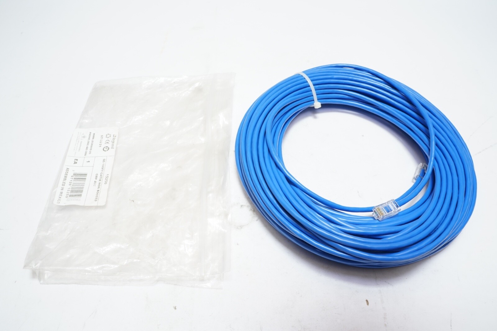 New Legrand QS 100FT Cat5E Non Booted CMP Blue TAA 15250 Ships FREE