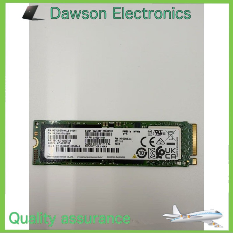 Used SAMSUNG PM981A 2TB NVME M.2 SSD SOLID STATE DRIVE MZ-VLB2T0B MZVLB2T0HALB