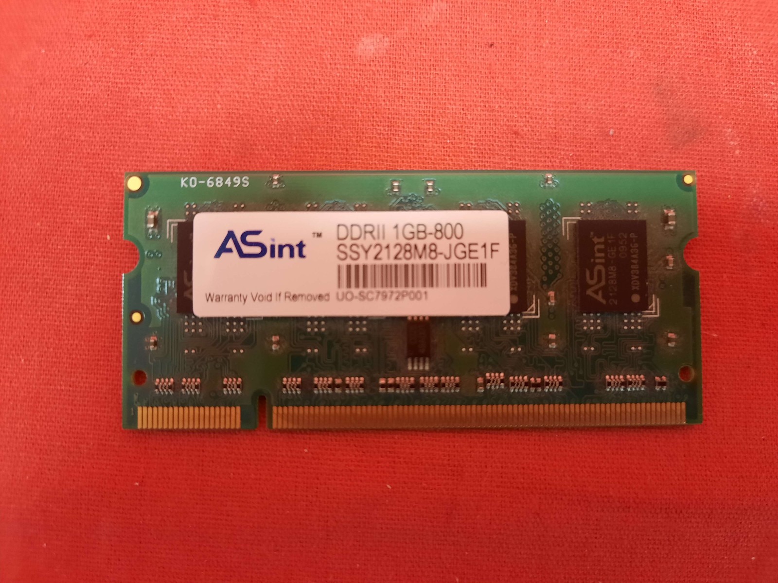 Asint 1GB DDR2 Memory So-Dimm 200PIN PC2-6400S 800MHZ SSY2128M8-JGE1F 8907