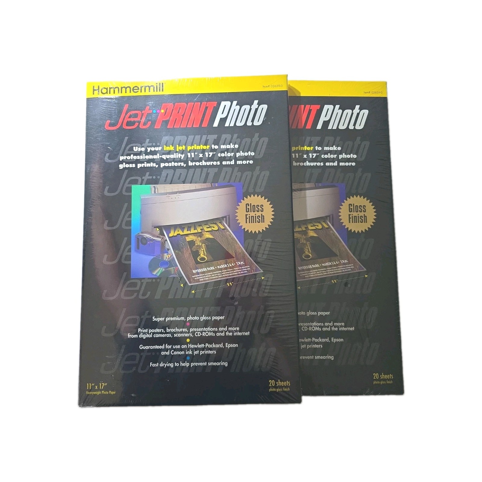 (2)Hammermill Ink Jet Poster 11 x 17 Heavy Gloss Photo Paper Lot