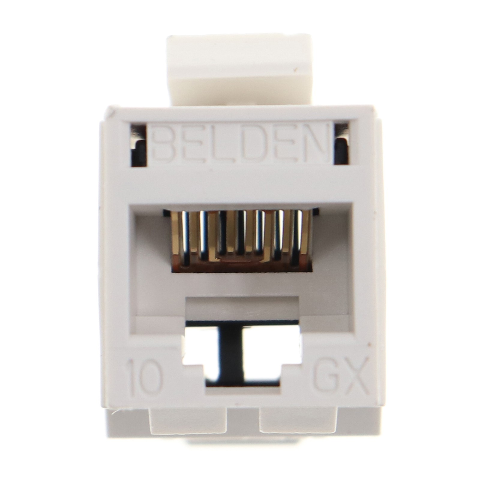 BELDEN RVAMJKUEW-S1 REVCONNECT 10GX, MODULAR KEYSTONE JACK, CAT6A, UTP, WHITE