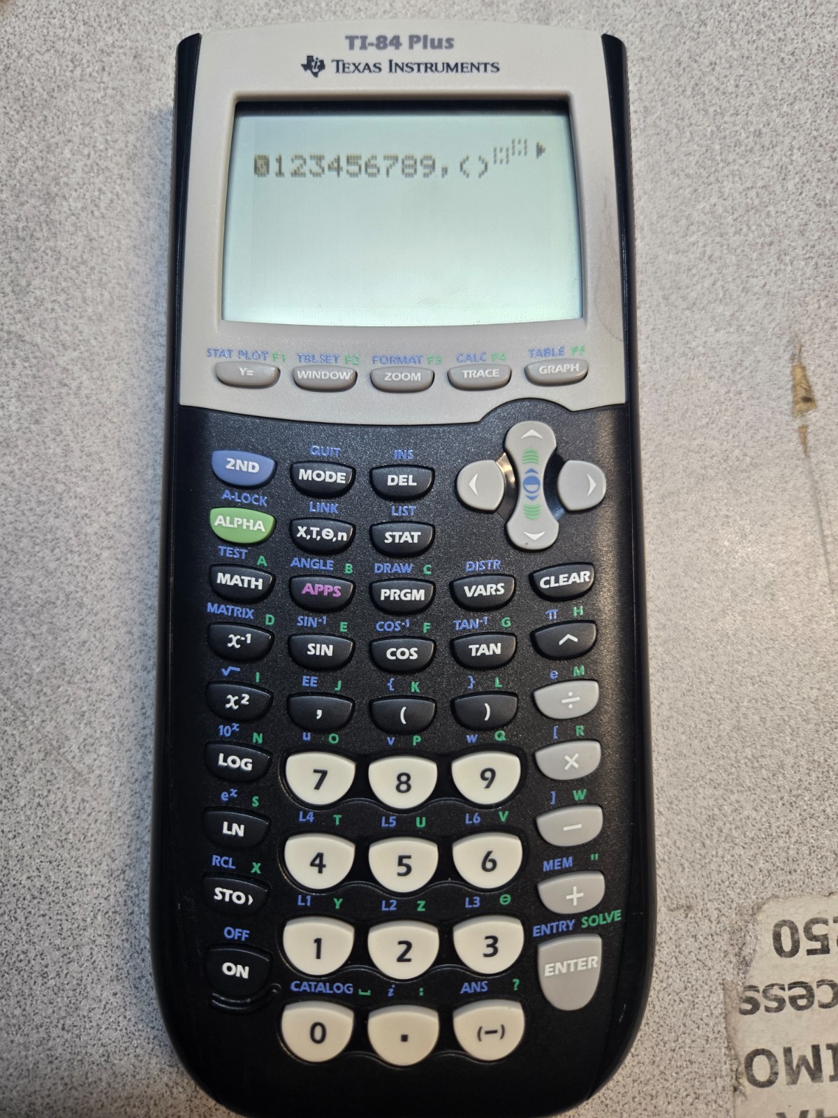 Texas Instruments TI-84 Plus Graphing Calculator *HAS ENGRAVINGS*