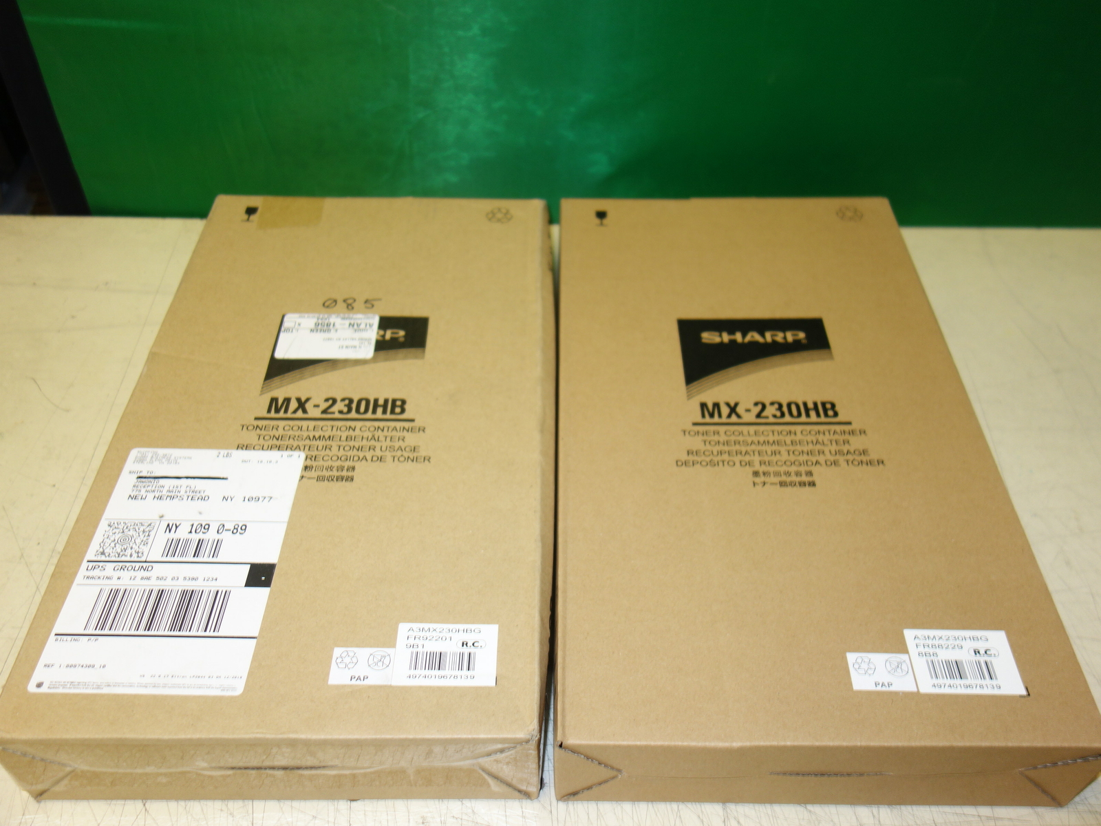 Lot of 2x * Genuine Sharp MX-230HB Waste Toner Containers