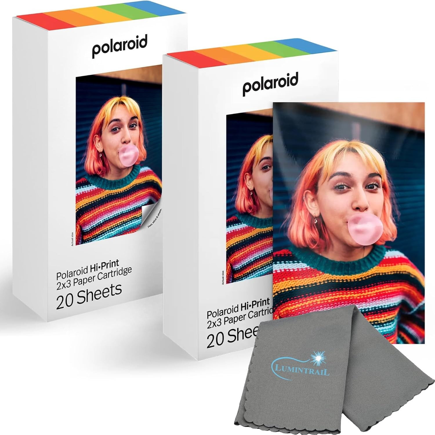 Hi-Print 2x3 Photo Paper Cartridge Peel Stick 2 Pack 40 Shots