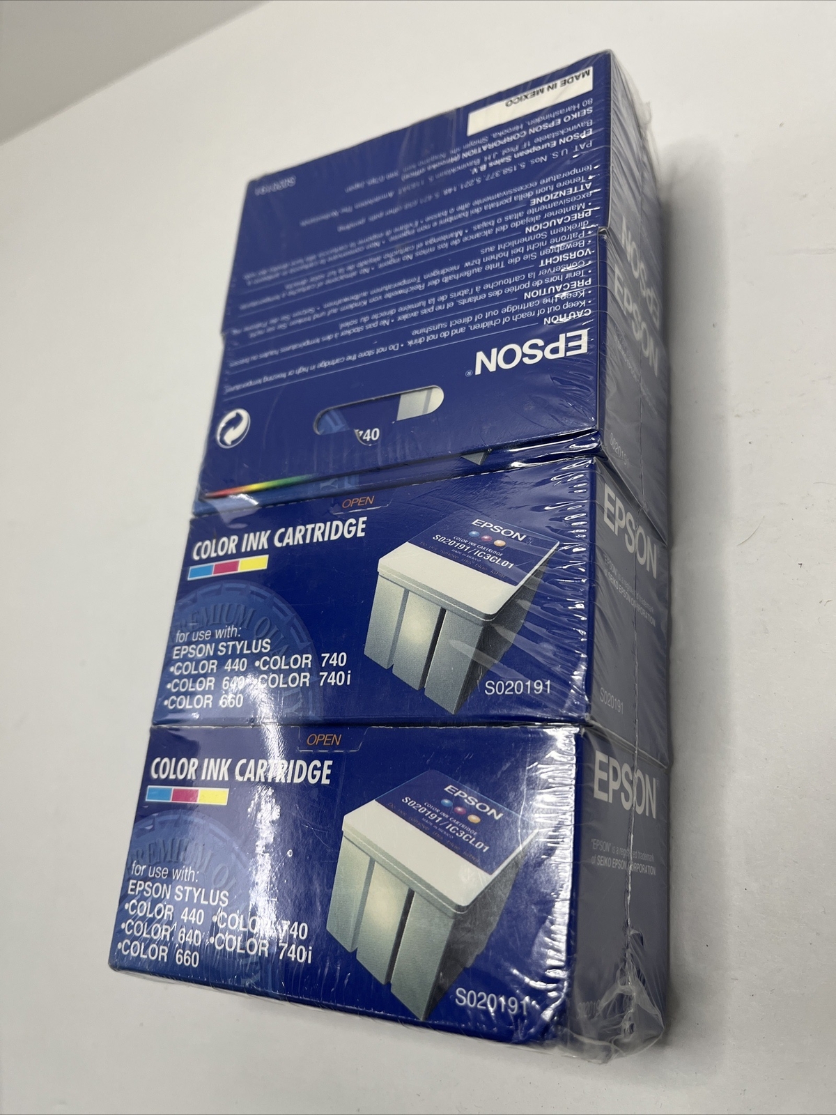 Epson S020191 Color Inkjet Cartridges (4), 08/2001