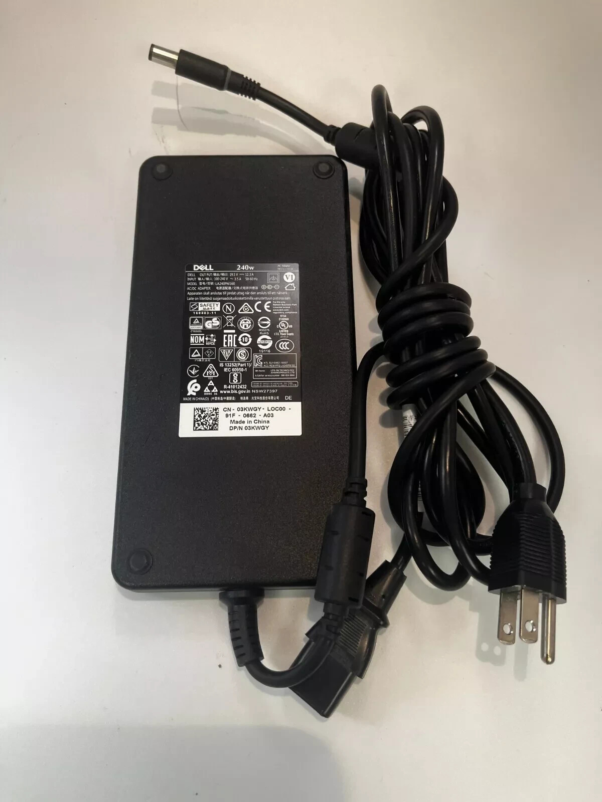 Genuine Dell Precision Alienware 17 R3 R4 R5 240W Laptop Adapter Charger 7.4mm