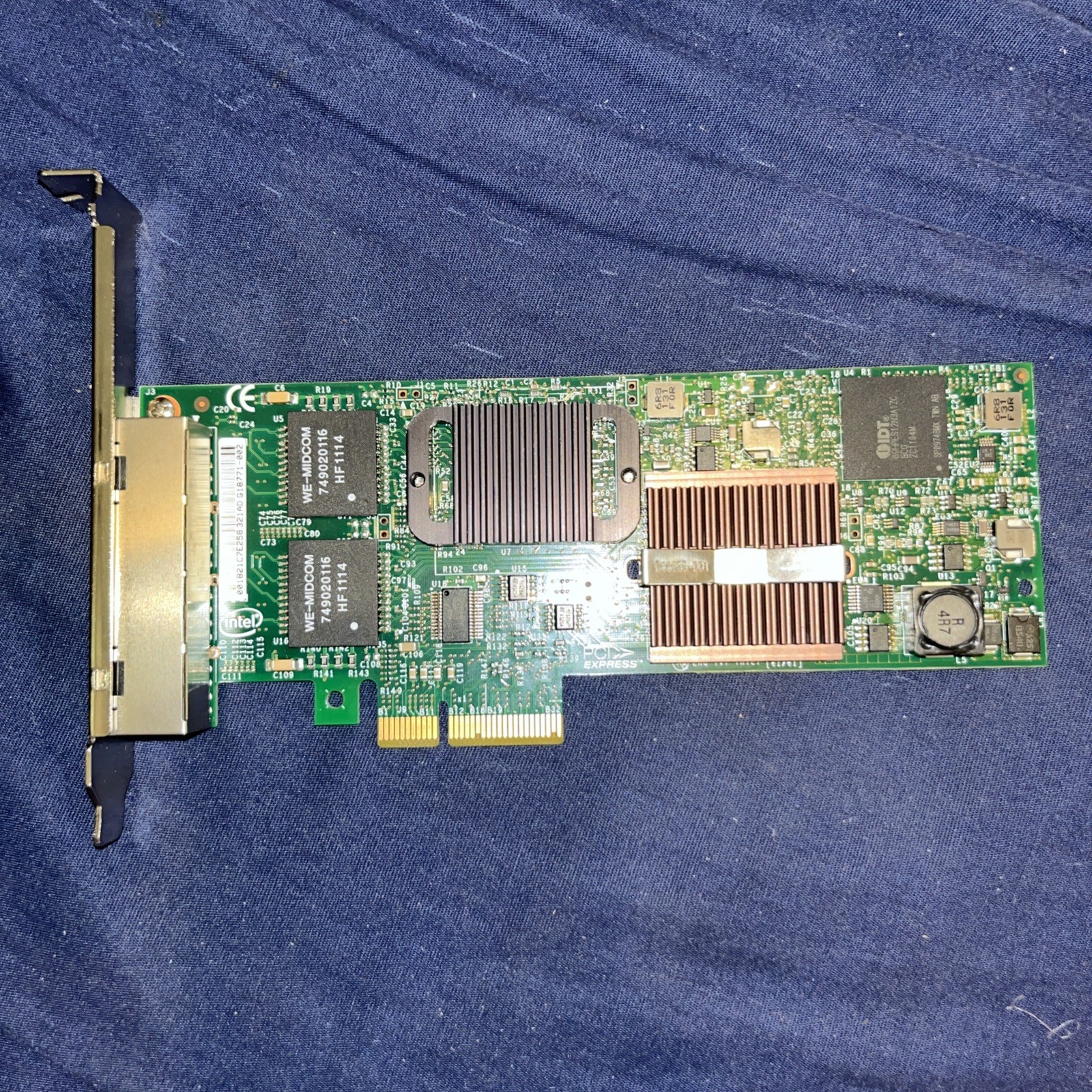 Intel DELL Quad Port Gigabit PCIe Ethernet Card CPU-D42543 MY-0HM9JY
