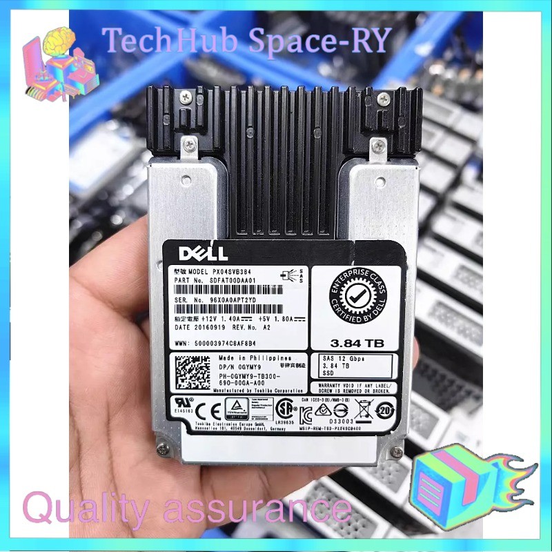 NEW 0GYMY9 GYMY9 DELL PX04SVB384 2.5" 3.84TB SAS 12G MU SSD Solid State Drive