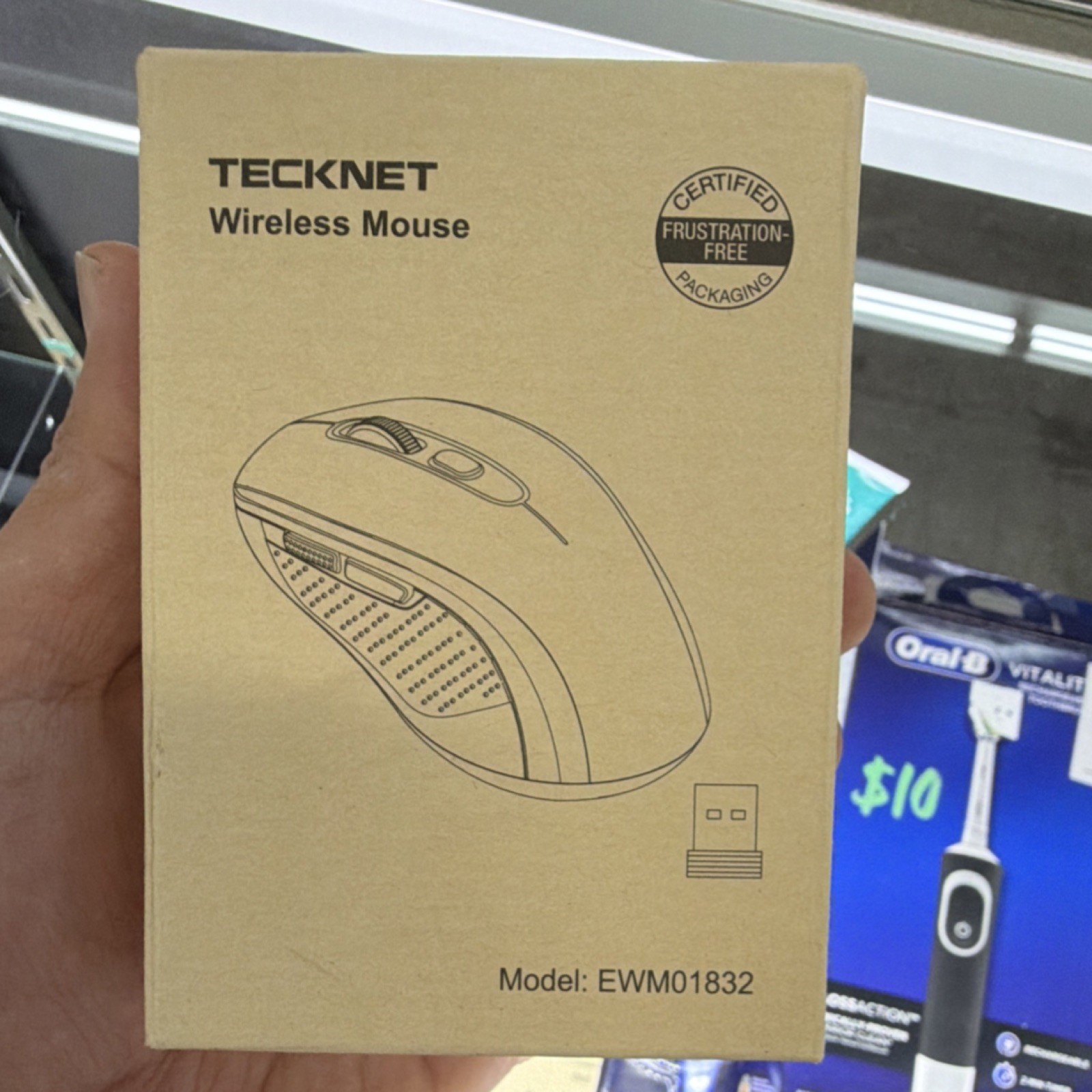 TeckNet Wireless Optical Mouse EWM01832 USB Scroll Wheel Receiver