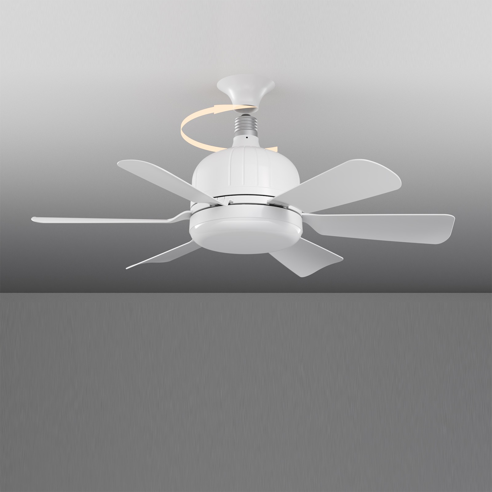 Silent Removable Fan Blade Fan Light Six Blade Fan Light 3000K-6500K Color BRPC