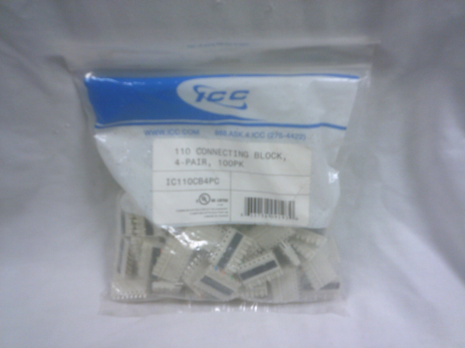 ICC 110 connecting block, 4-pair, 100-pack