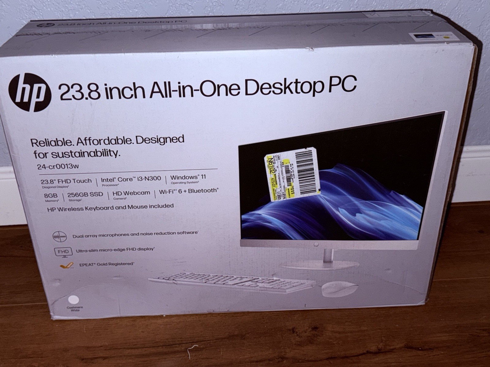 Latest HP 24-cr0013w All-in-One Desktop 23.8" Touchscreen i3-N300 0.8GHz Intel
