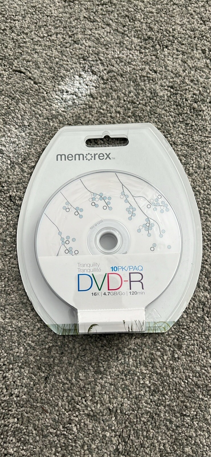 Memorex Tranquility 10 Pack DVD-R 16X 4.7 GB / Go 120-min Recordable DVDs