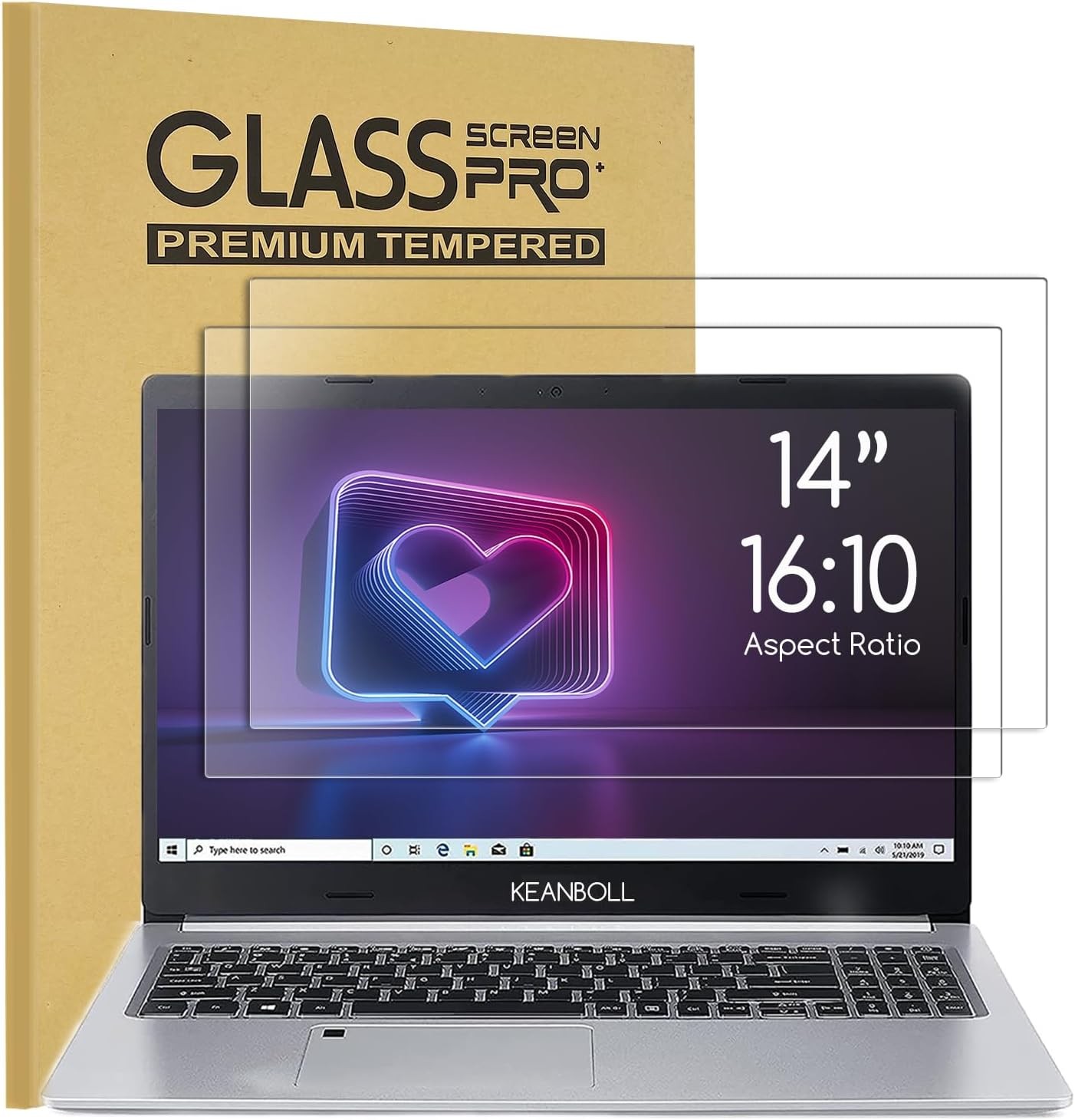2-Pack 14" -16:10 (1920*1200) Tempered Glass Screen Protector 14Glass-16:10 