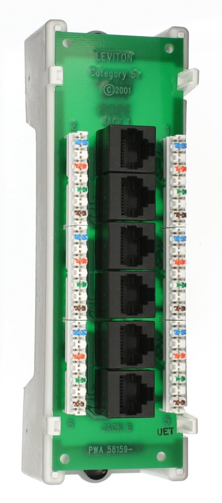 Leviton 47605-C5B CAT5 PWA MOD FOR STRUCTURED MEDIA 6PORT