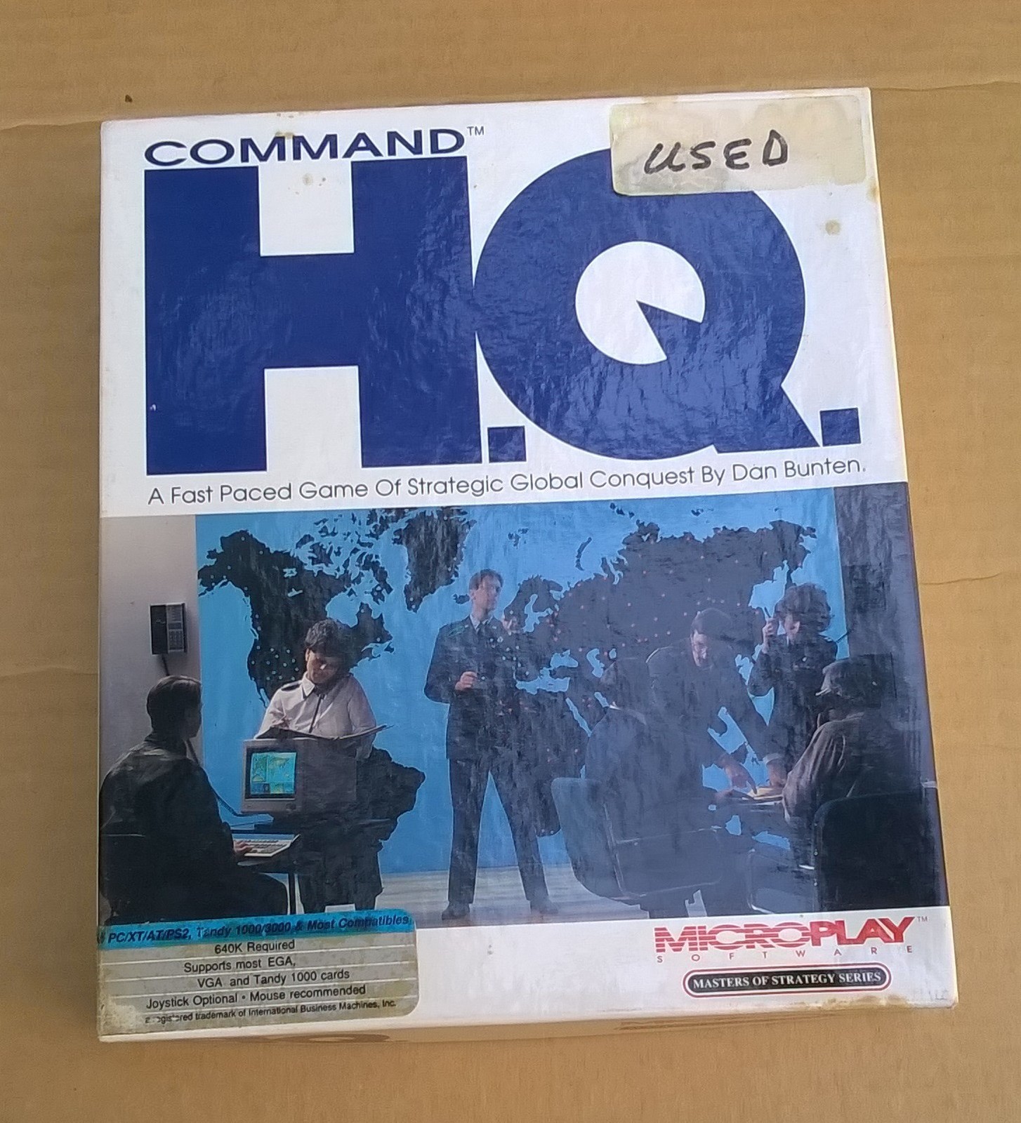 Command HQ Strategic Global Conquest by MicroPlay 5 1/4" Disks IBM & Compatible