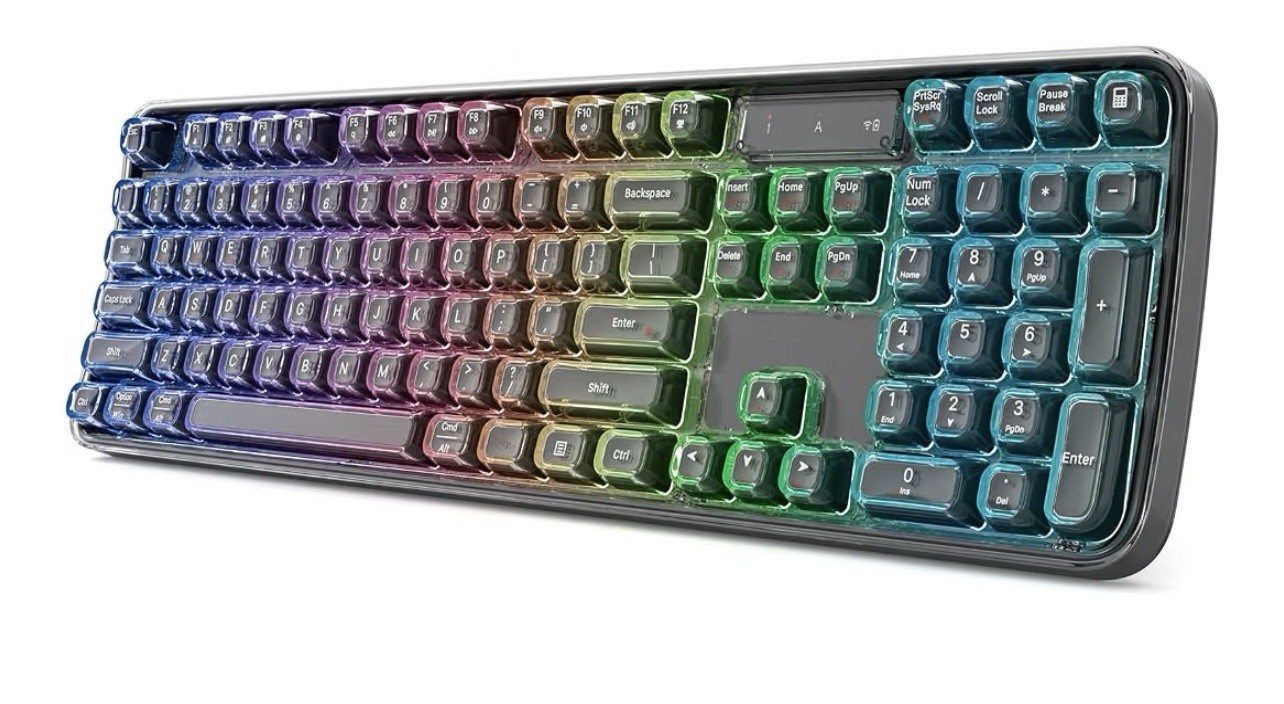Keyboard MOFii Crystal Arc Wired/Wireless 2.4G/Bluetooth RGB Backlit  - Black