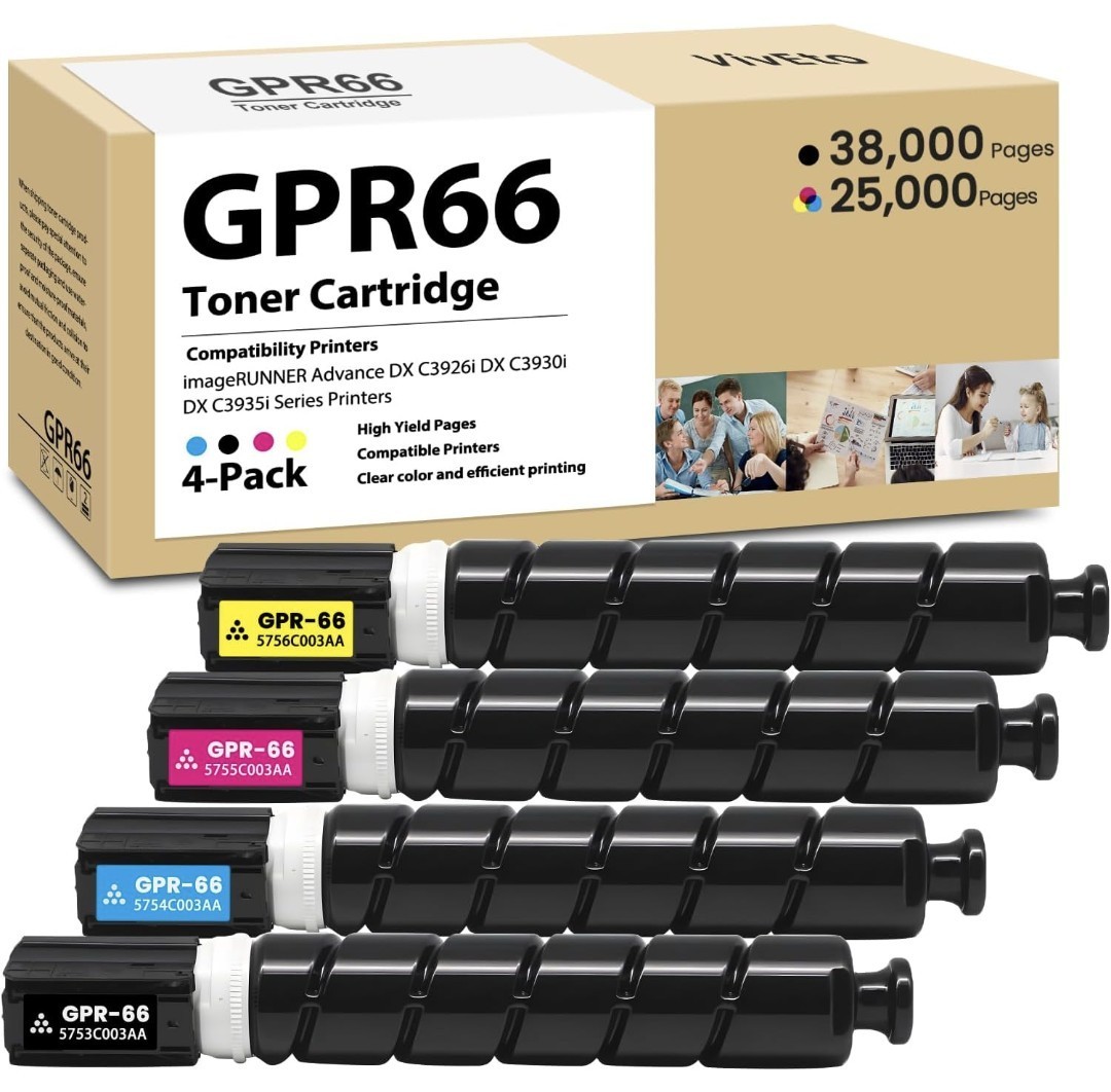 NEW 4 Pack GPR66 Toner Cartridges Canon Color Image Runner Advance, SEALED Bags