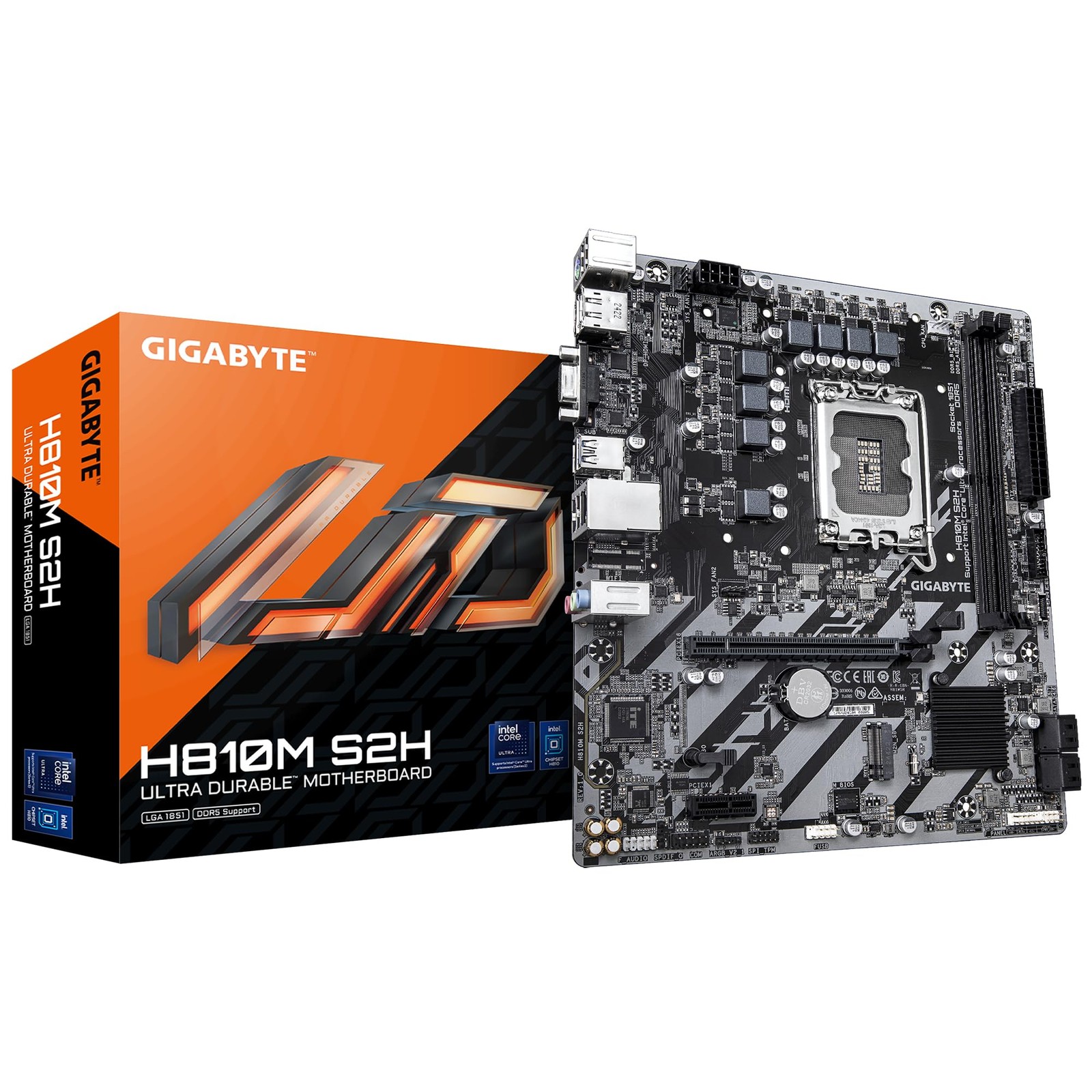GIGABYTE H810M S2H Motherboard - Intel Core Ultra (Series 2) CPUs, 4+1+2 Phases