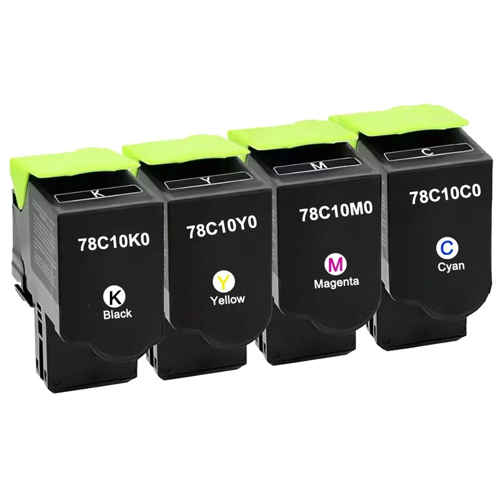 78C10 CS421 Toner Cartridges for Lexmark CS421 CX421 CS521 CX522 CS622 CX625 4PK