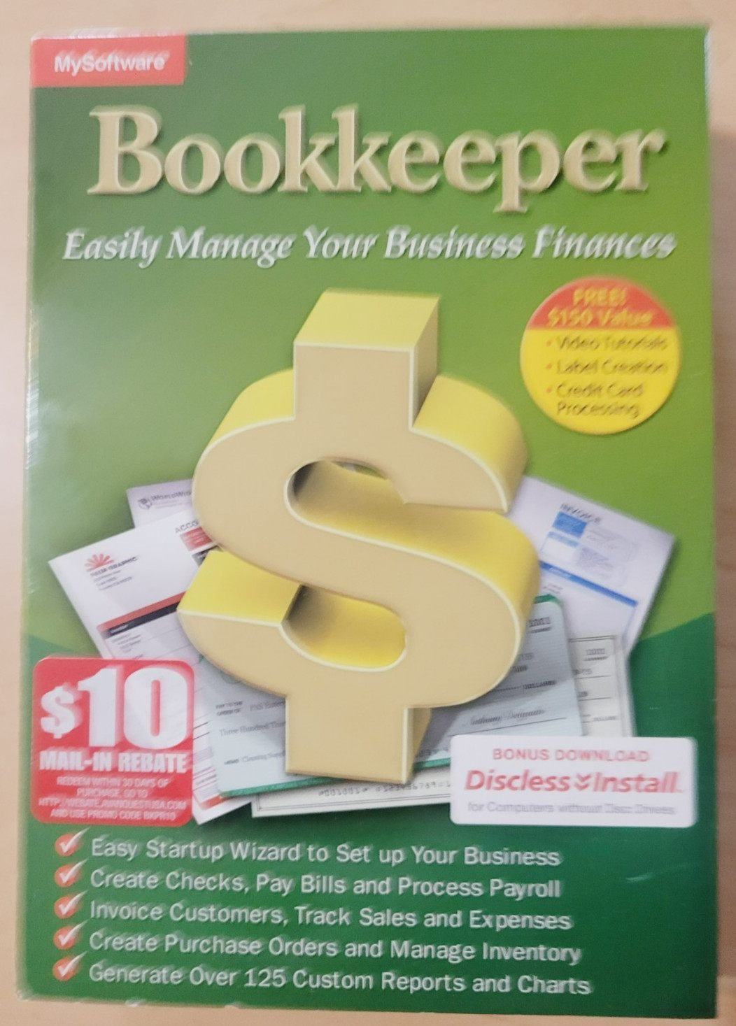 MySoftware Bookkeeper Business Finances Manager Accounting Software 2001 - 2019