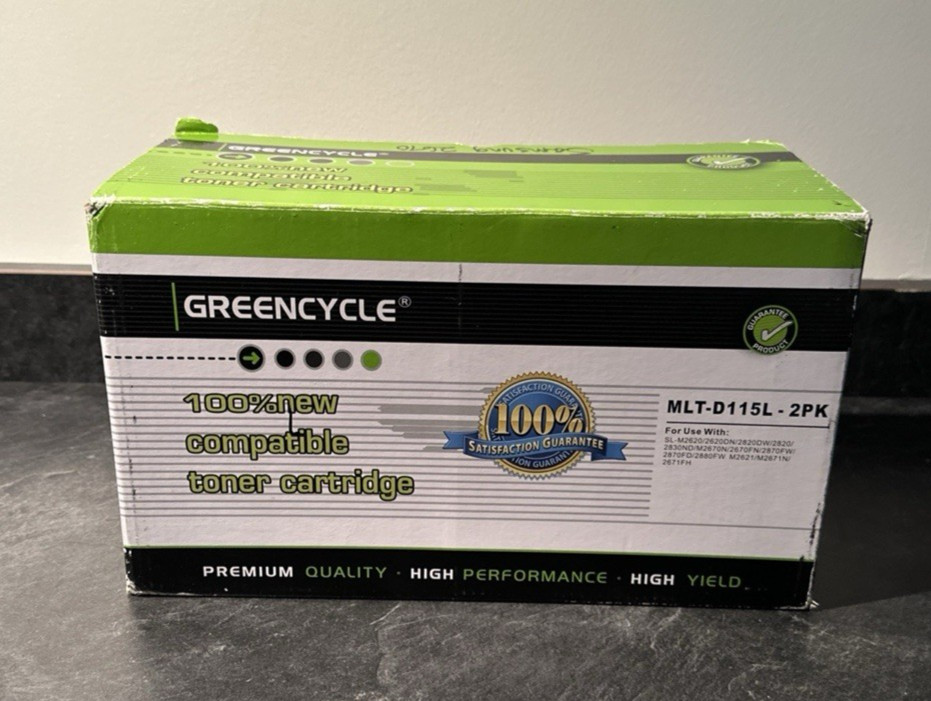 GreenCycle Compatible MLT-D115L Black Toner Cartridge For Samsung Xpress Printer