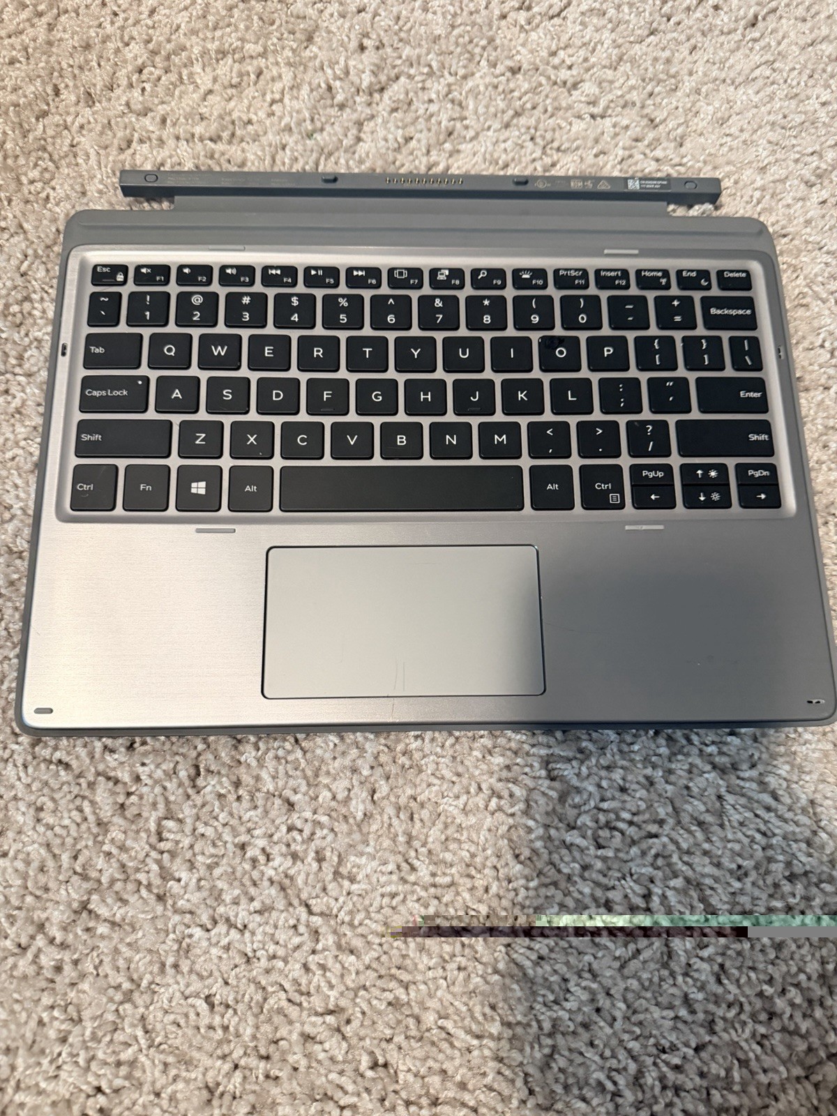 Dell K18M K18M001 Detachable Keyboard Dock Backlit Touchpad Gray OEM