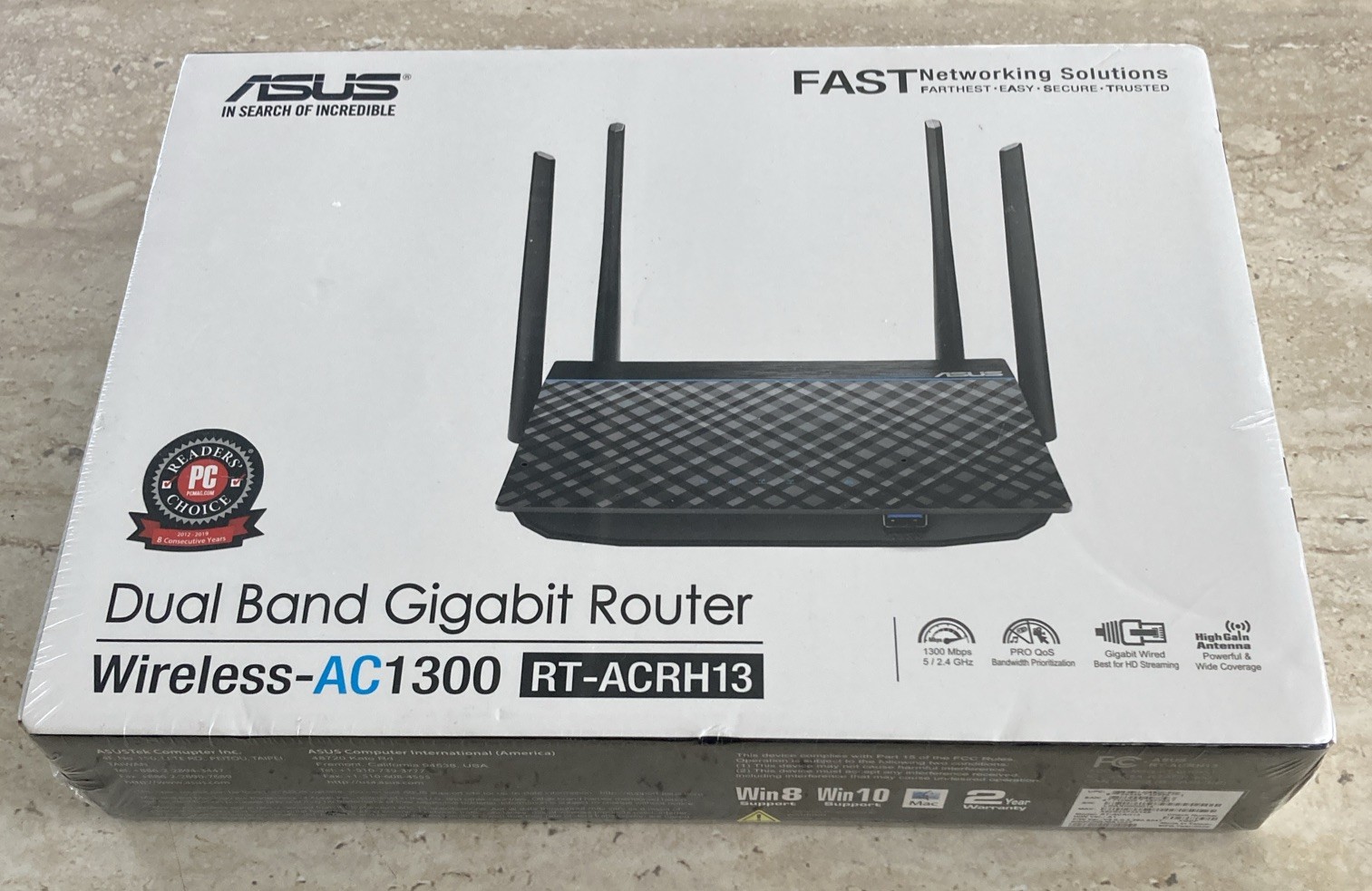 Asus Wireless Router AC-1300  RT-ACRH13 Dual Band 2.4 and 5.0 GHZ NEW SEALED