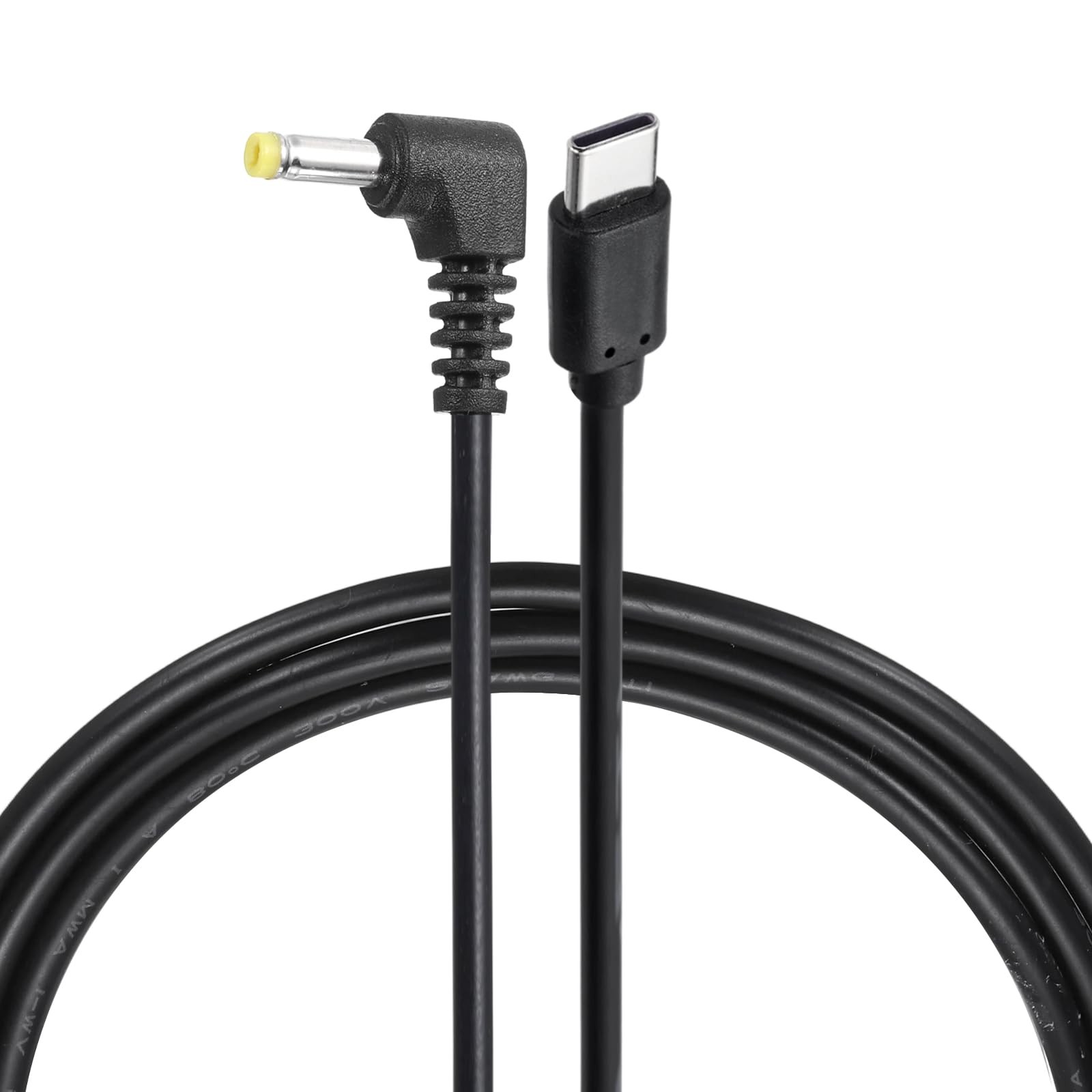 MECCANIXITY USB C to DC Power Cable 15V 3A 45W 4.0x1.7mm 2.0m/6.6ft, Black