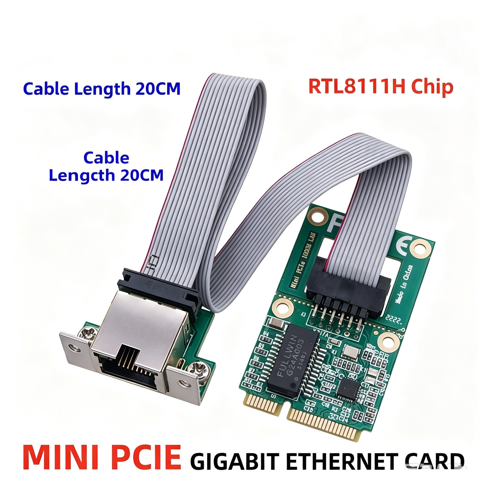 Mpcie Mini PCIe Gigabit Network Card Desktop 1000M Wired Network Card Rtl8111h